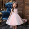 Pink Evening Gown for Girls: 3D Floral Ball Gown