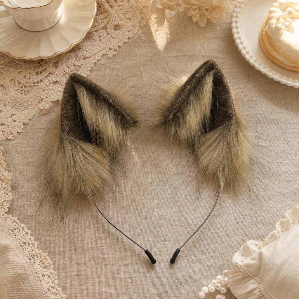 Faux Animal Ears Headband Soft Hair Accessory Fashionable for Themed Events