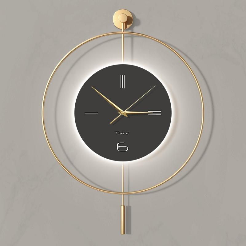 Slient Wall Clock Modern Large LED Wall Clocks Minimalist Creative Dining Room Clocks Living Room Art Aesthetic Decoration