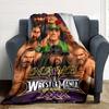 Wrestlemania Xxvii Event Poster Artwork Blanket Customized With Your Name Lightweight And Warm Perfect Gift For Home Office Camping Sofa Travel Beach