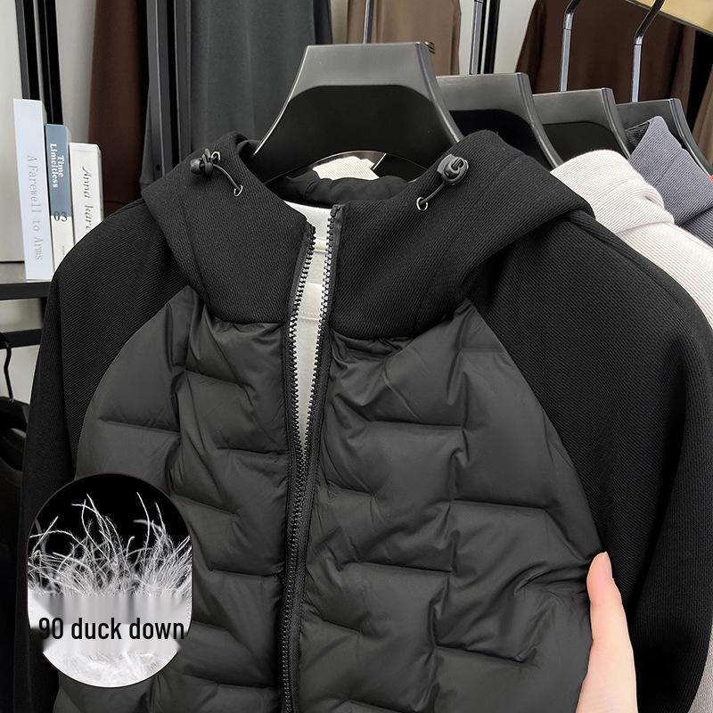 Herren Trendy Leichte Kapuzen-Daunenjacke - Wintermode 2025, Vielseitig & Warm