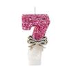 Silver Bow Digital Candle Princess Atmosphere Birthday Party Cake Decoration Candle Plug-in