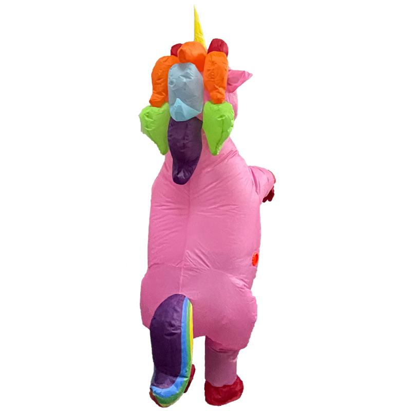 Kids Adult  Cute Unicorn Inflatable Costume Anime Suits Mascot Halloween Party Cosplay Costumes for Man Woman Boys Girls