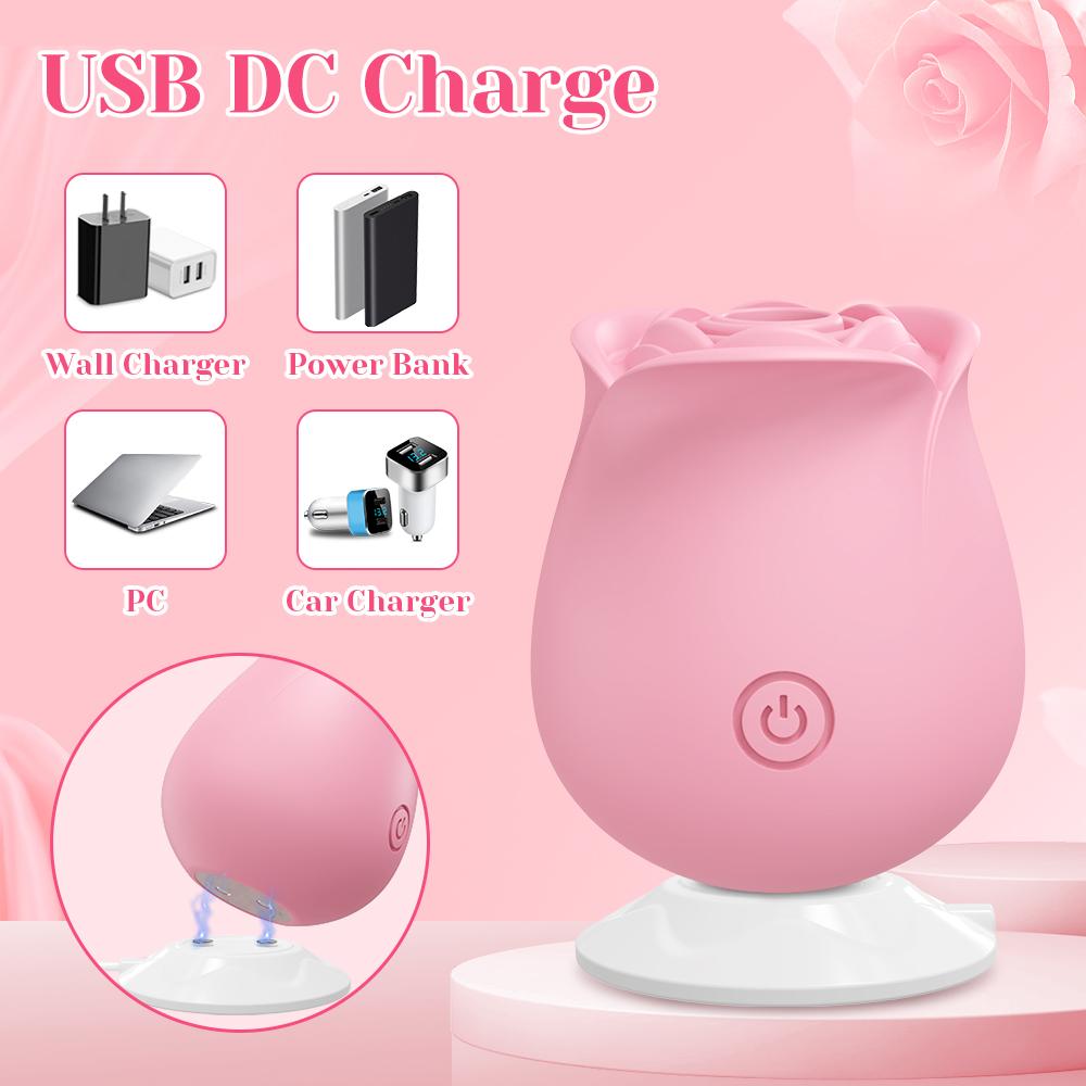 Sucking Rose-Vibrator for Women Vacuum Stimulator Oral Nipple Clit Sucker Female Vibrating Sex Toys for Women Adults Goods