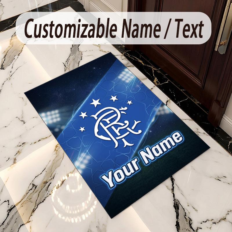 Crystal Velvet Rug Rangers FC Print Custom Name Text Floor Mat Home Decor