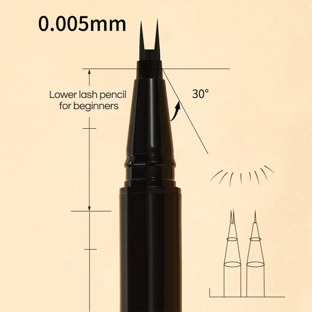 GECOMO 0,05 mm Ultrafeiner Unterwimpernstift, Präzise Kontrolle Augen-Make-up, Doppelseitiger Eyeliner-Wimpernstift
