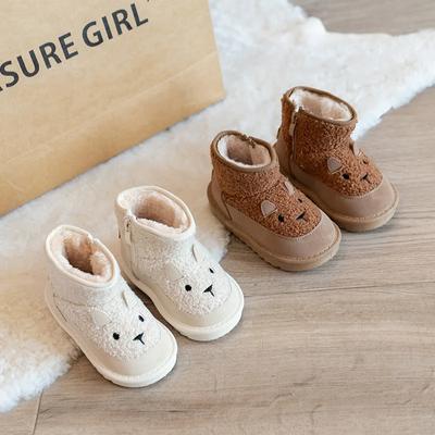 Kinderschuhe Niedliche Cartoon Baby Schneestiefel Warm Baumwolle Plüsch Weich besohlt Knöchelstiefel Oberbekleidung Rutschfest Lässige Sneaker Botas Niña