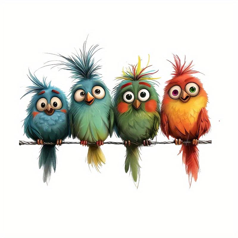 1/2pcs Fun Bird Flower: Removable Animal Stickers Car Stickers Door Stickers Window Stickers Bathroom Window Stickers