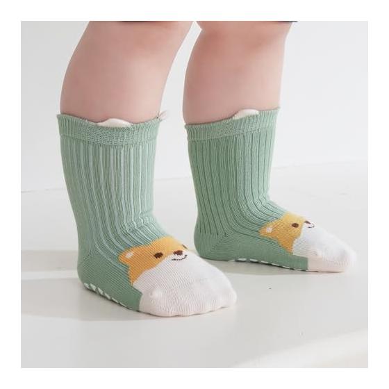 [HAYAHARU] Baby Socks, Anti-Slip, 5 Pairs, Cute Socks, Baby Socks, Girls, Boys, Sneaker Socks, For Going to Kindergarten, Going to School,