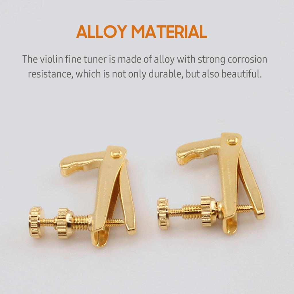 4 PCS Violin Fine Tuners for 4 4 3 4 Violin Alloy String Adjuster Anti Rust Violin Parts