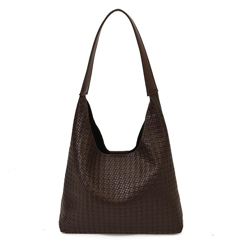 Mode beliebte Retro gewebte Pendler-Tragetasche Nischendesign Achseltasche Damen große Kapazität Schultertasche