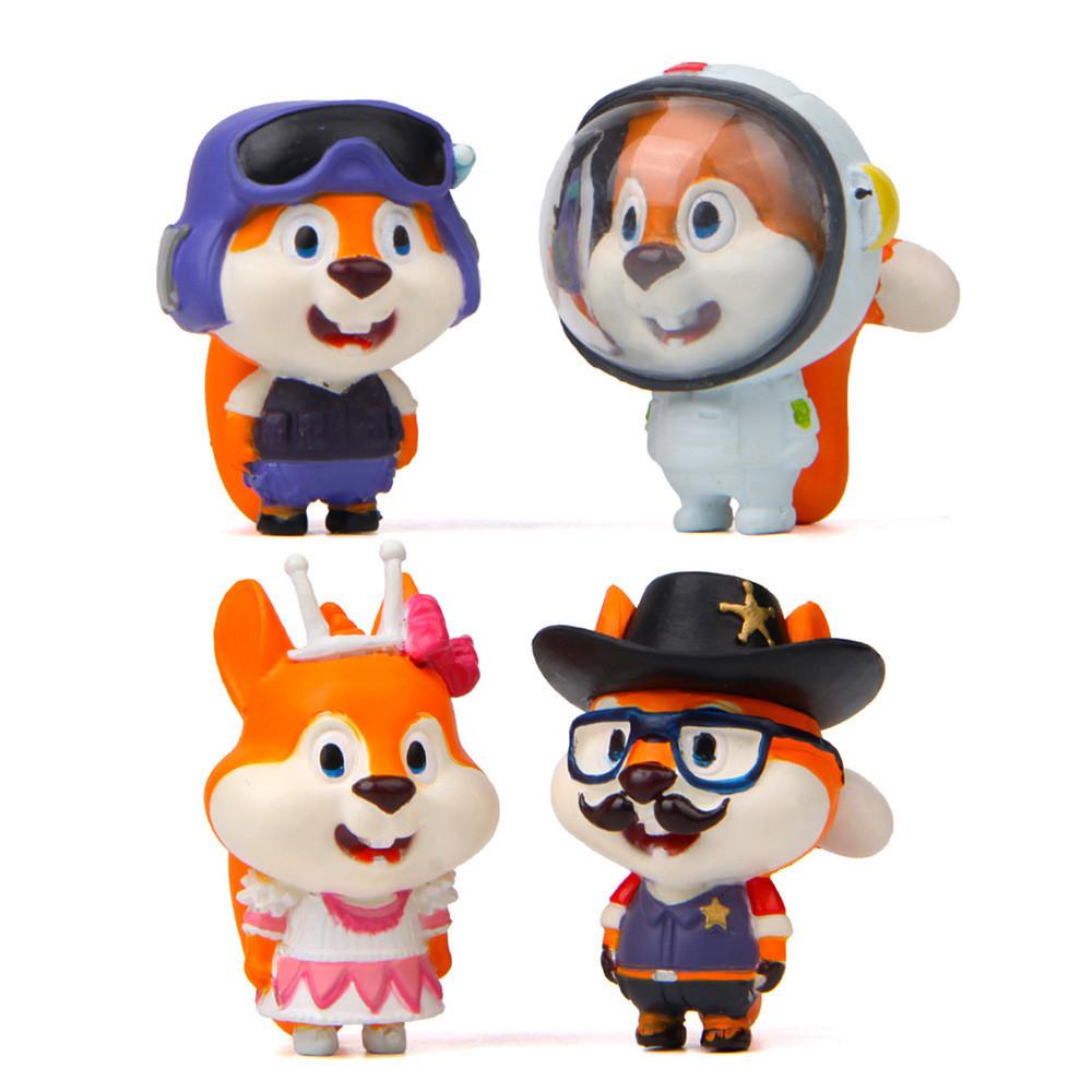 Squirrel Pilot Astronaut Pvc Figurine For Creative Garden Micro Landscape Decor