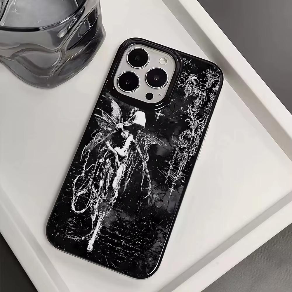 Gothic Girl Sculpture Pattern Phone Case For iPhone 17 Air 16 E 15 14 13 12 11 Pro Max Plus Mini SE 2020 2022 Soft Cover