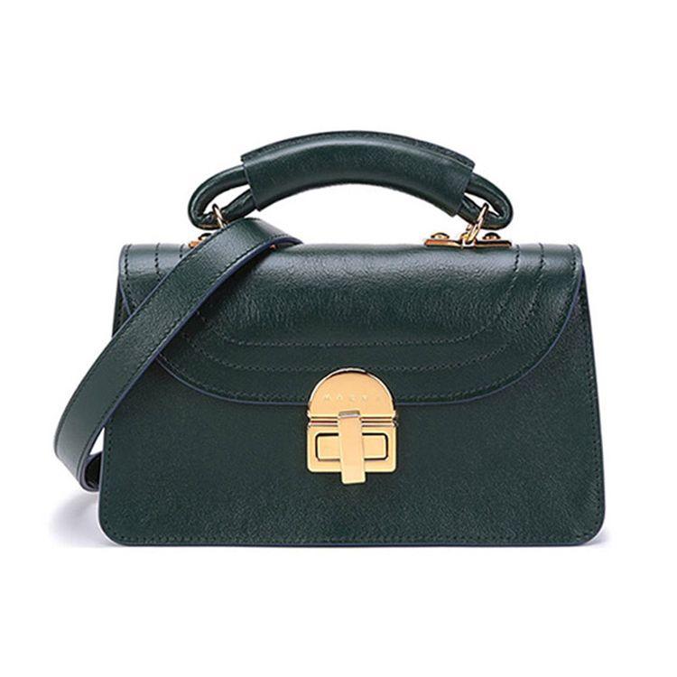 

Marni Leather Tote Shoulder Crossbody Bag Women bags Green BMMP0043Y2-P2644-00V89 Basic Set (Bag+Dust Bag)