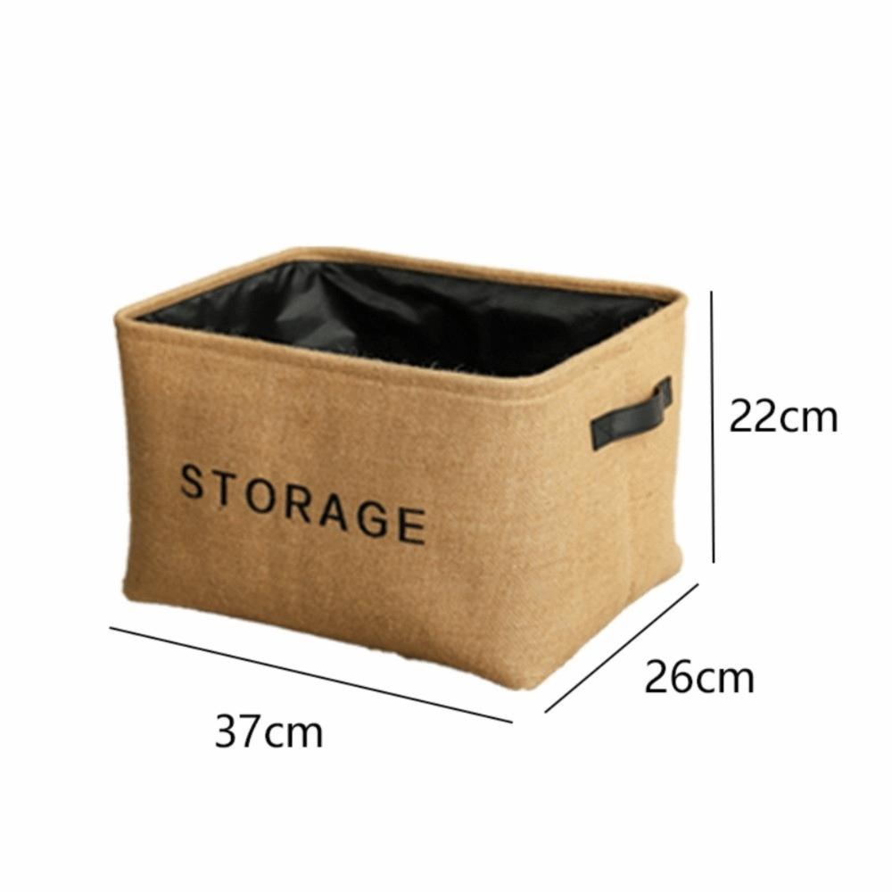 Space Saving Cube Linen Storage Basket with Handle Foldable Storage Case Sort Organize Basket Household Organization