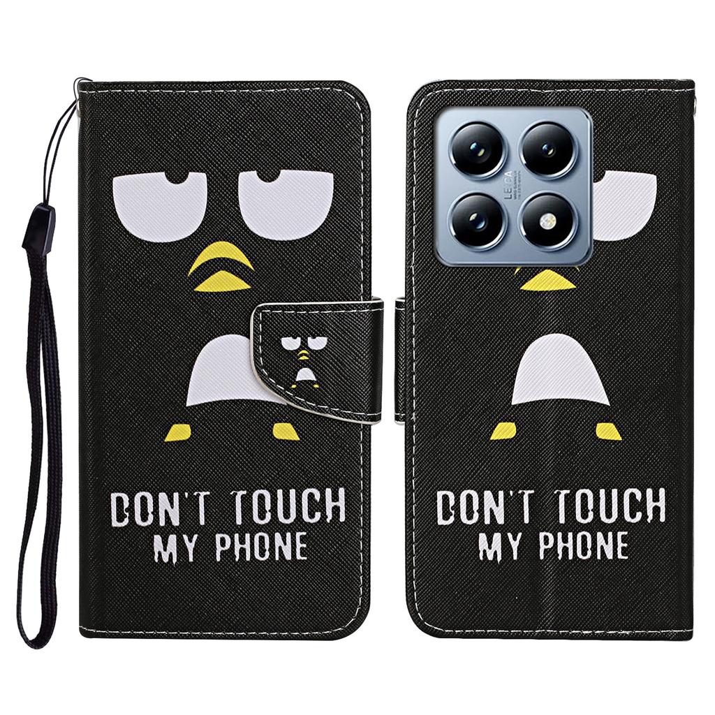 For Xiaomi 14T Case Pattern Printing Protective Leather Folio Phone Cover -  Chrysanthemum