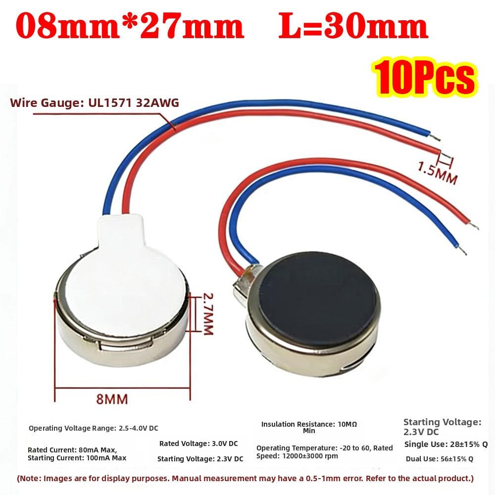 10Pcs DC 3V 3-5V Micro Vibration Motor 1027 1030 1034 1234 Coin Button Motor  for Electronic Toy DIY
