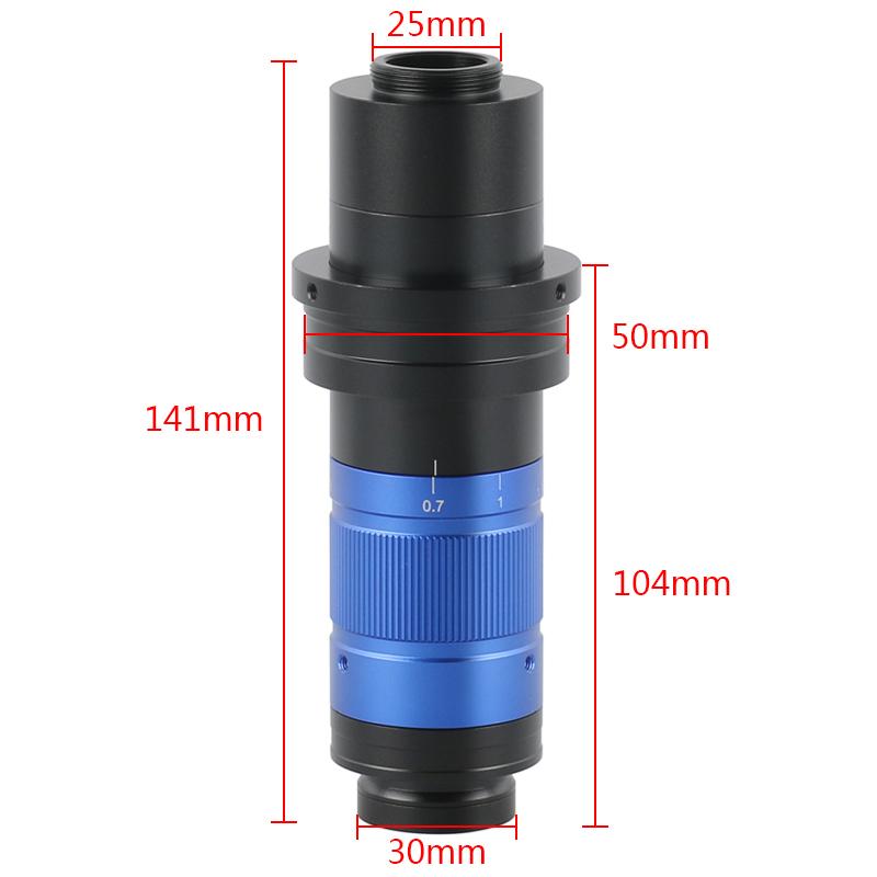 300X 450X 600X 900X Adjustable Zoom 0.7X-5.6X Monocular Soldering C Mount Lens For 4K 1080P HDMI Type-c Video Microscope Camera