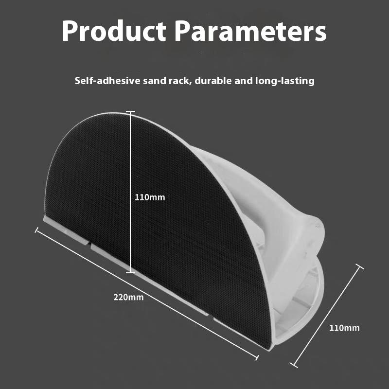 1 Satz Kunststoff Eckenschleifer Ergonomisches Handwerkzeug für Holzbearbeitung DIY-Projekte Selbstklebender Halbkreis Schleifpadhalter