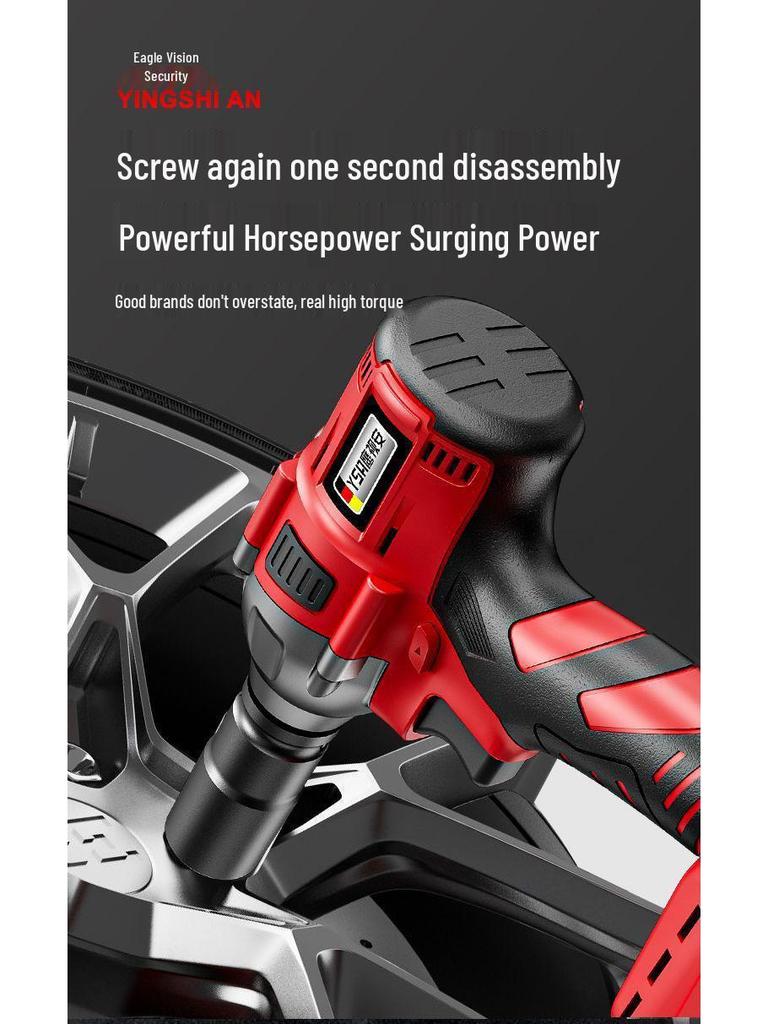 Brushless High Torque Rechargeable Lithium Battery Impact Wrench for Scaffolding, Woodworking, and Auto Repair.