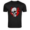 Flaming Skull Dark Fire Horror Graphic T-Shirt
