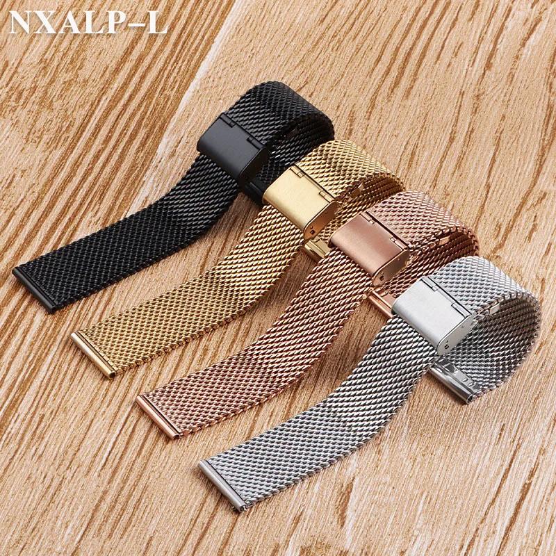 1.0 Milanese Mesh Loop Stainless Steel Watch Band Bracelet 18mm 20mm 22mm 24mm Bracelet 3mm Thickness Strap for DW for Omega