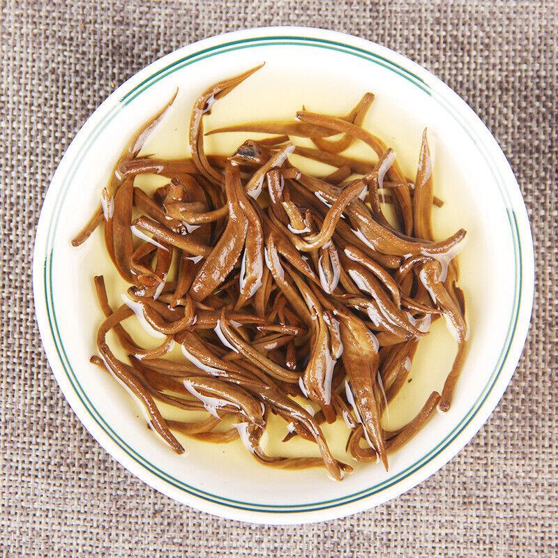 Ceai negru de melc de aur premium Dian Hong Jin Luo, fabricat manual Pure Bud China Yunnan