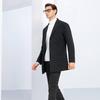 SNOWFLYING Men's Wool Blend Mid-Length Double-Faced Overcoat
