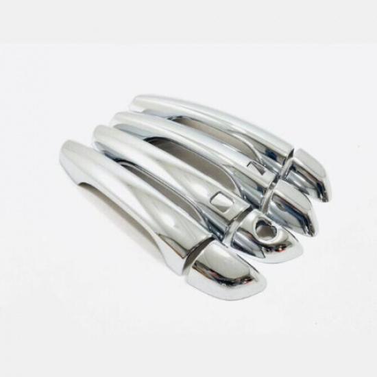 FOR 2017- HYUNDAI Elantra ABS Chrome Side Door Handle Cover Trim Smart hole
