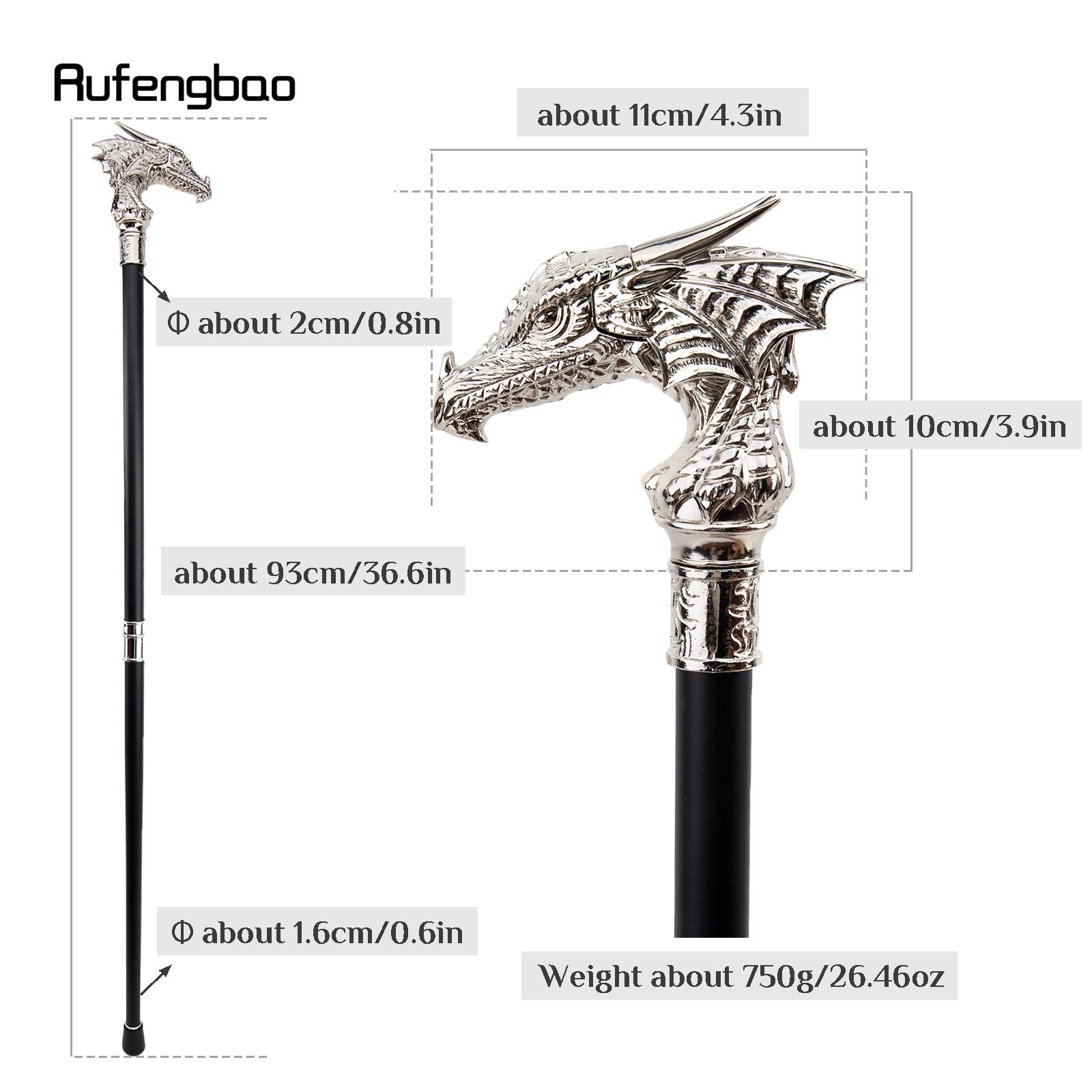 Luxury Dragon Walking Cane - 93cm Gold & Black Decorative Gentleman's Walking Stick