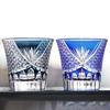 Edo Cut off Hand carved crystal glass wine glasses, Creative whisky glass, Japanese style chrysanthemum patterned beer mug