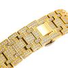 MISSFOX Men's Hip-Hop Fashion Chronograph: Full-Diamond Three-Eye Small Dial Sport Watch