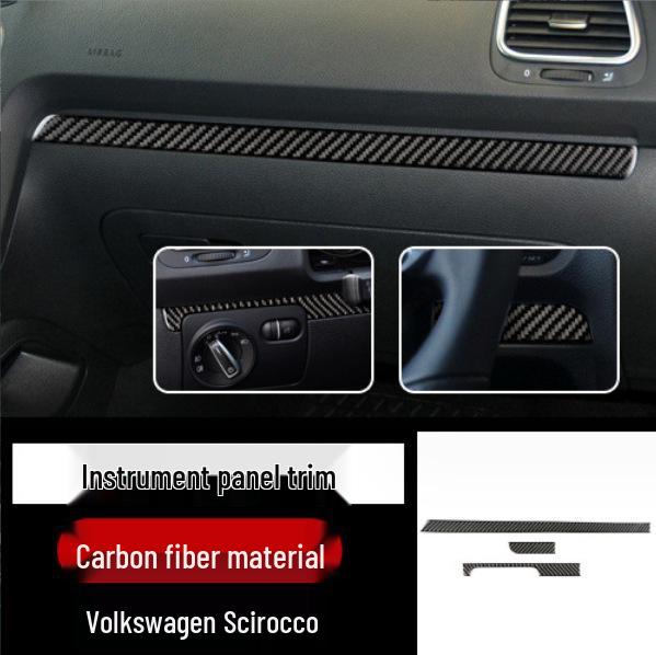 Volkswagen Scirocco Interieur Kohlefaser Konsole, Schalthebelrahmen, Türgriff & Luftausströmer Aufkleber Zubehör