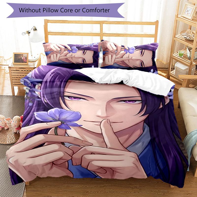 3pcs The Apothecary Diaries Design Cover Set - HD Printed Bedding with 1 Cover and 2 Pillowcases - Perfect for Home and Dorm Decor