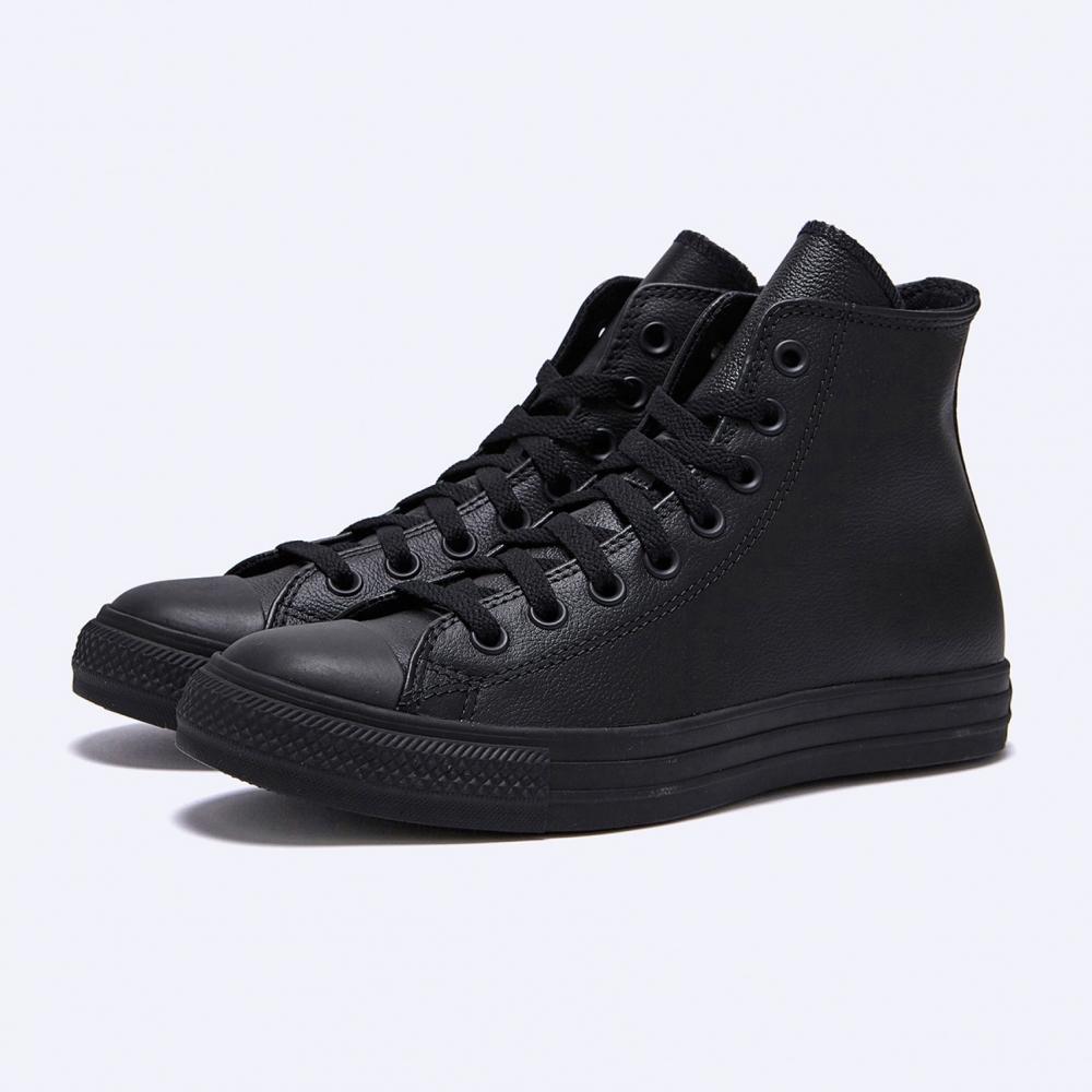 Converse Chuck Taylor All Star High Leather Black Mono 135251c