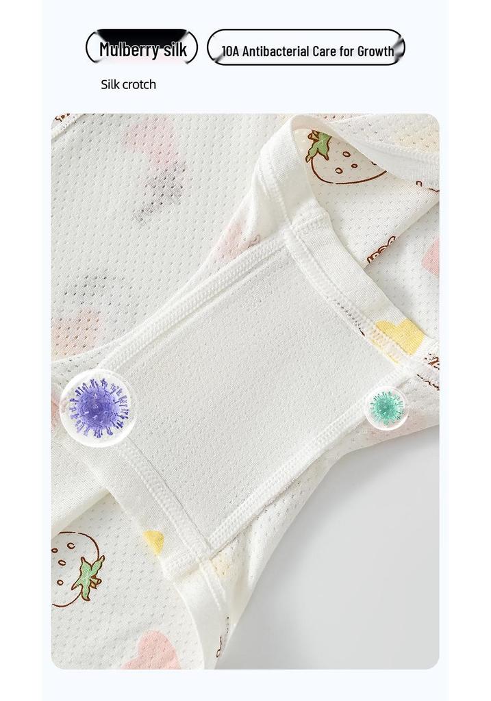 Soft and Comfortable Ice Silk Boxer Briefs for Girls - Perfect for Toddlers and Elementary Students