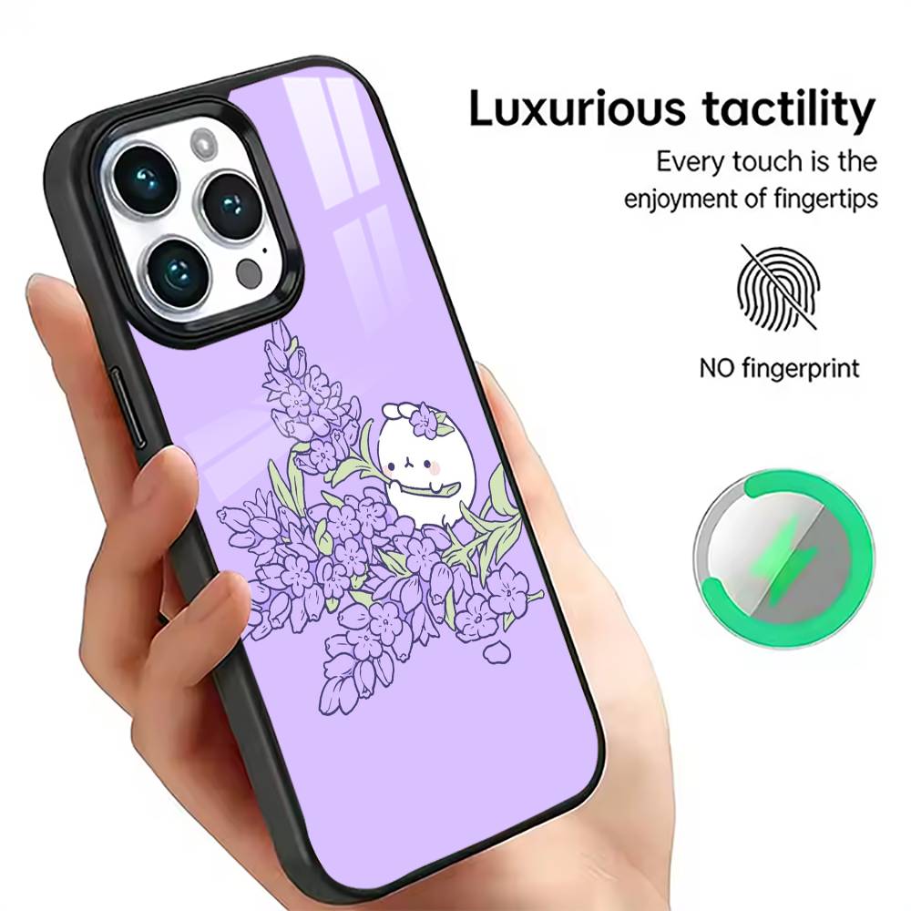 

Cartoon M-Molang Phone Case For iPhone17,16,15,14,13,12,11 Plus,Pro Magnetic with Magsafe Wireless Charging iPhone12mini