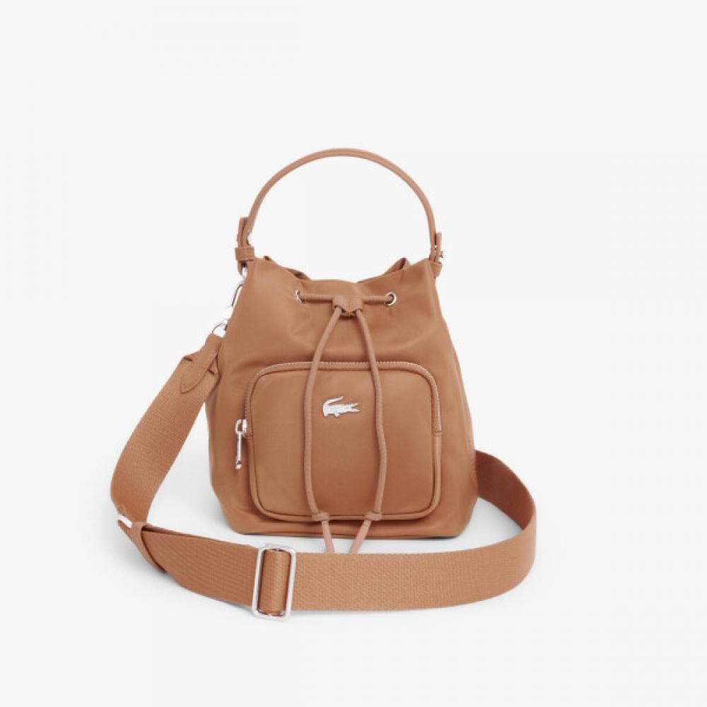 

Lacoste Izzie Nylon Bucket Bag T53 Mocha Mousse