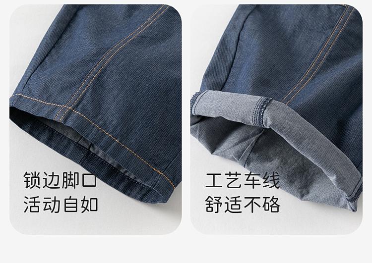 David Bella boys' curved knife pants summer outfit new mid size children's pure cotton imitation jeans children's cropped pants