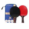 1 Par de Mesa Tênis Treinamento Conjunto Ping Pong Raquetes+bola Com Bolsa de Armazenamento