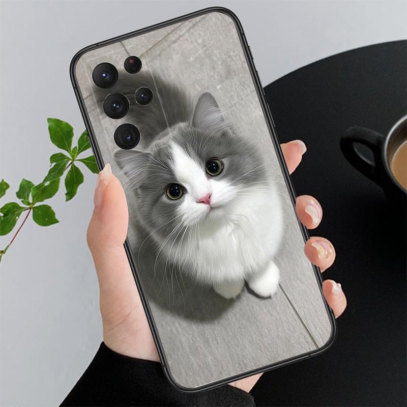 Phone Case For Samsung A17 A55 A16 A56 A35 A15 A53 A54 A33 A34 A25 A05S A52 A52S A07 A26 A06 Cute Cats