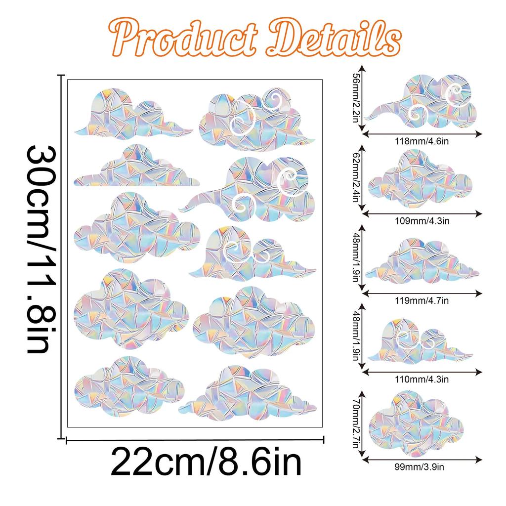 Christmas Rainbow Prism Static Cling Glass Stickers PVC Halloween Window Stickers Sun Catcher Decorative Films