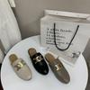 Flat-bottomed Bag Head Half Slippers 2025 New Spring and Summer Outer Wear Cool Slippers Soft-soled Half-tray Shoes Lazy Muller Shoes