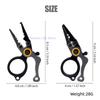 Compact Lockable Fishing Pliers Aluminum Alloy Mini Lure Pliers with Ring Opener And Line Cutter for Saltwater Outdoor Use