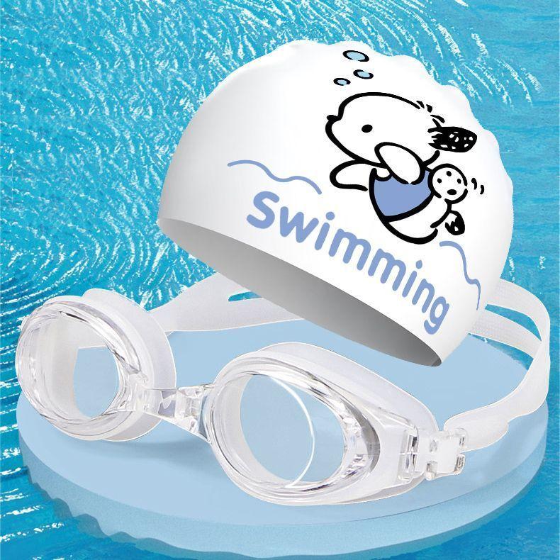 Cute Cartoon Silicone Swim Cap For Women Large Waterproof Chlorine Resistant Long Hair Non Slip Comfortable Adult Swimming Hat