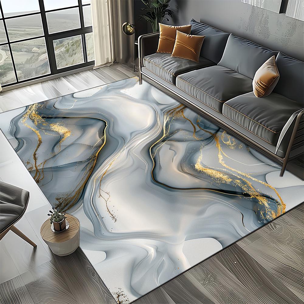 

27 Стиль Новая Мода Мрамор Черный Белый Золотой Камень Ковер Коврик для Гостиной Спальни Дома Украшение Дивана, Нескользящий Напольный Коврик 40x60cm( 15x23in )