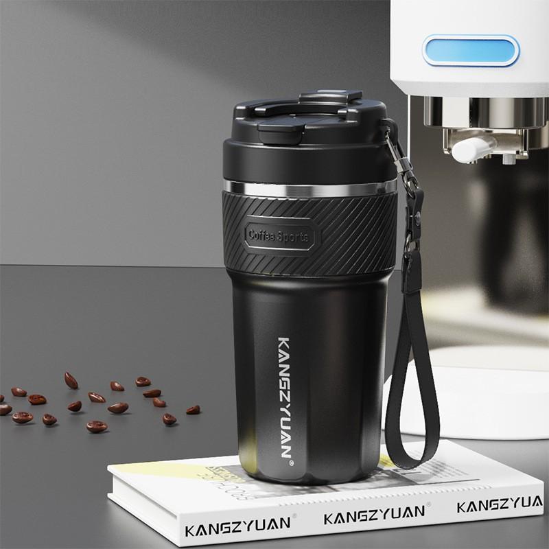 Stainless Steel Vacuum Insulated Ceramic Lined Travel Mug With Straw Men Women Office Car Use 500ml
