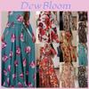 Womens Bohemia Floral Longshort Sleeve Maxi Dresses Ladies Summer Casual Dress