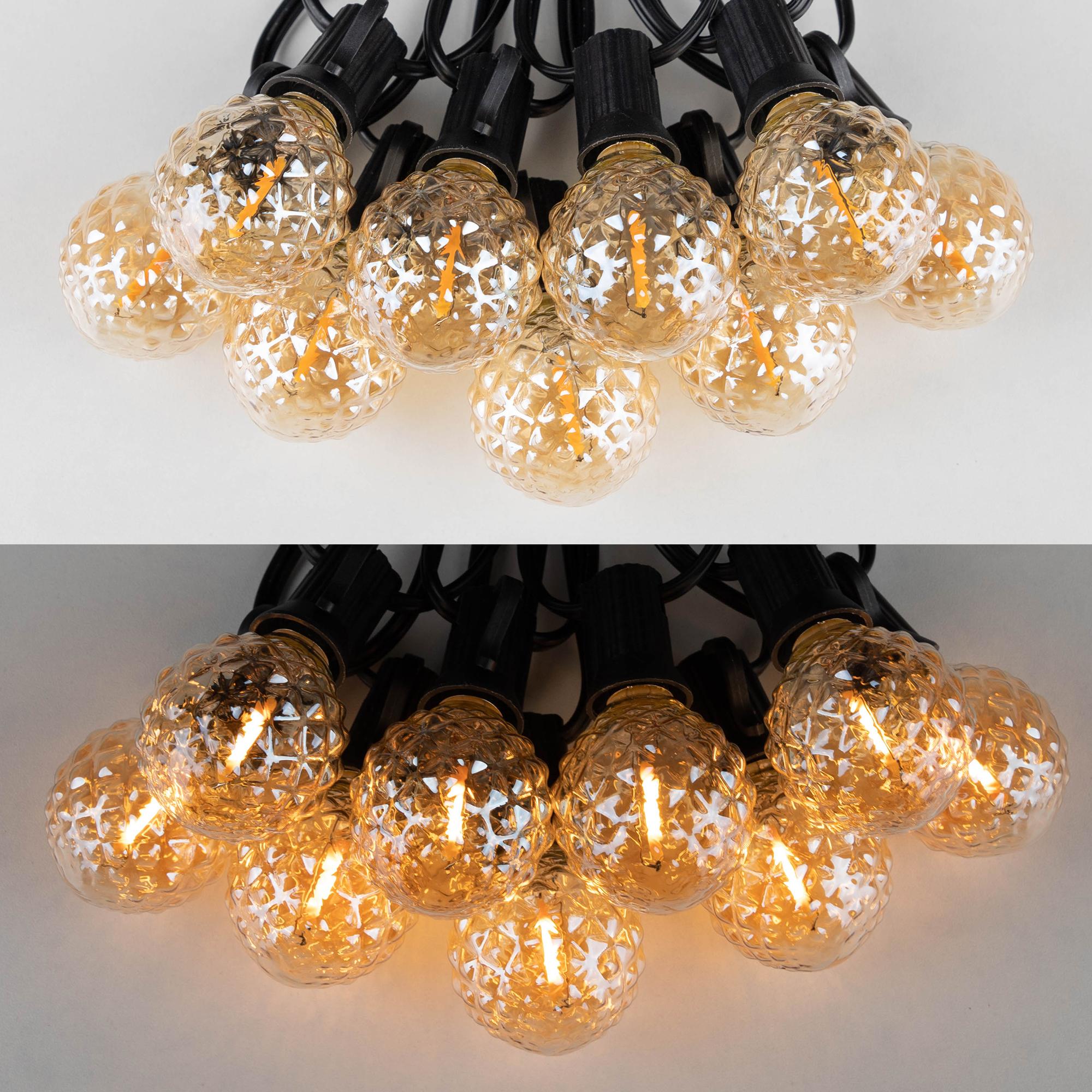 

Соединяемая гирлянда уличных фонарей-бриллиантов E12 220В G40 Водонепроницаемая садовая уличная гирлянда феерических огней, декоративная гирлянда для дня рождения 7.6M 10Bulbs 220V&US Plug