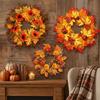 Autumn Maple Leaf Door Wreath Rustic Style Artificial Wreath Fall Wreath  Farmhouse Decor
